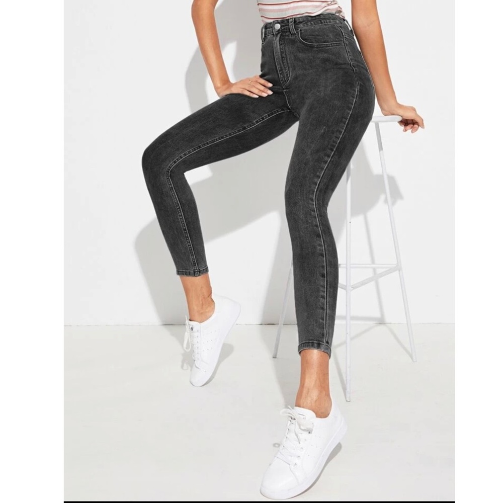 Bleach Wash Skinny Jeans